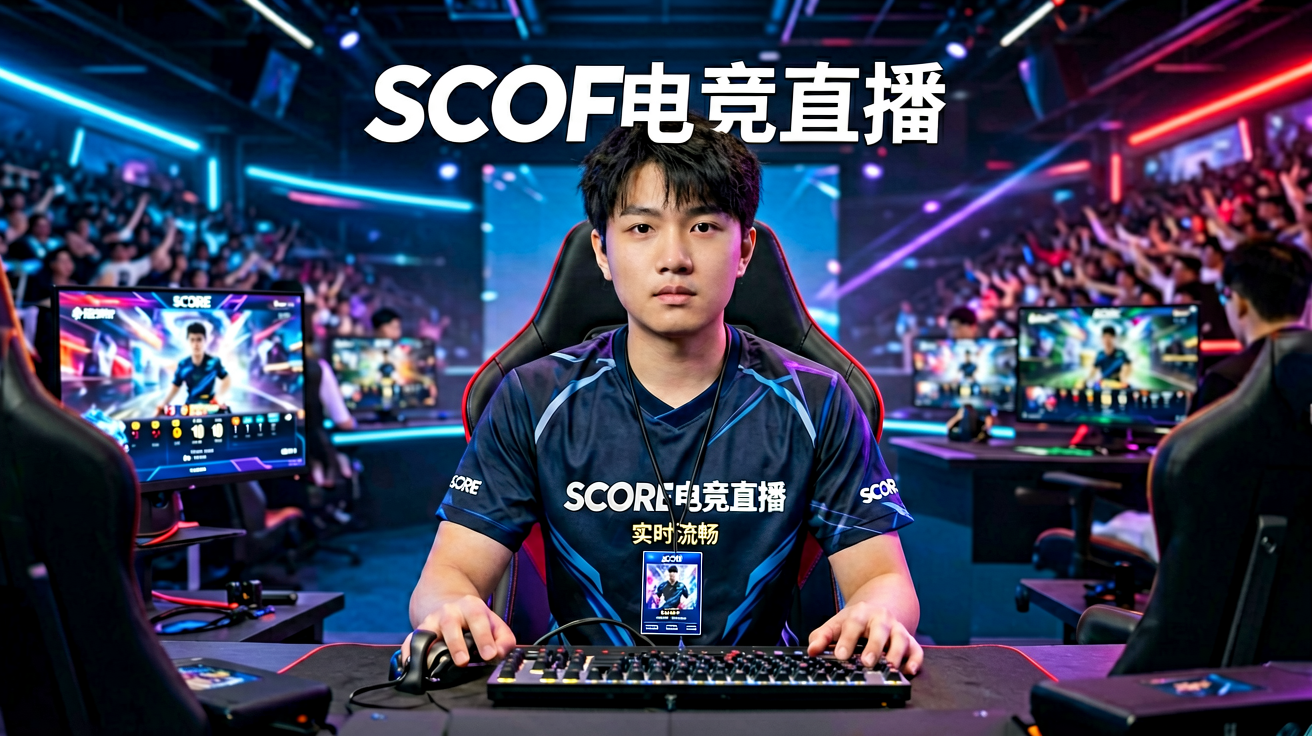 score电竞直播首页横幅，展示电竞赛事竞技氛围